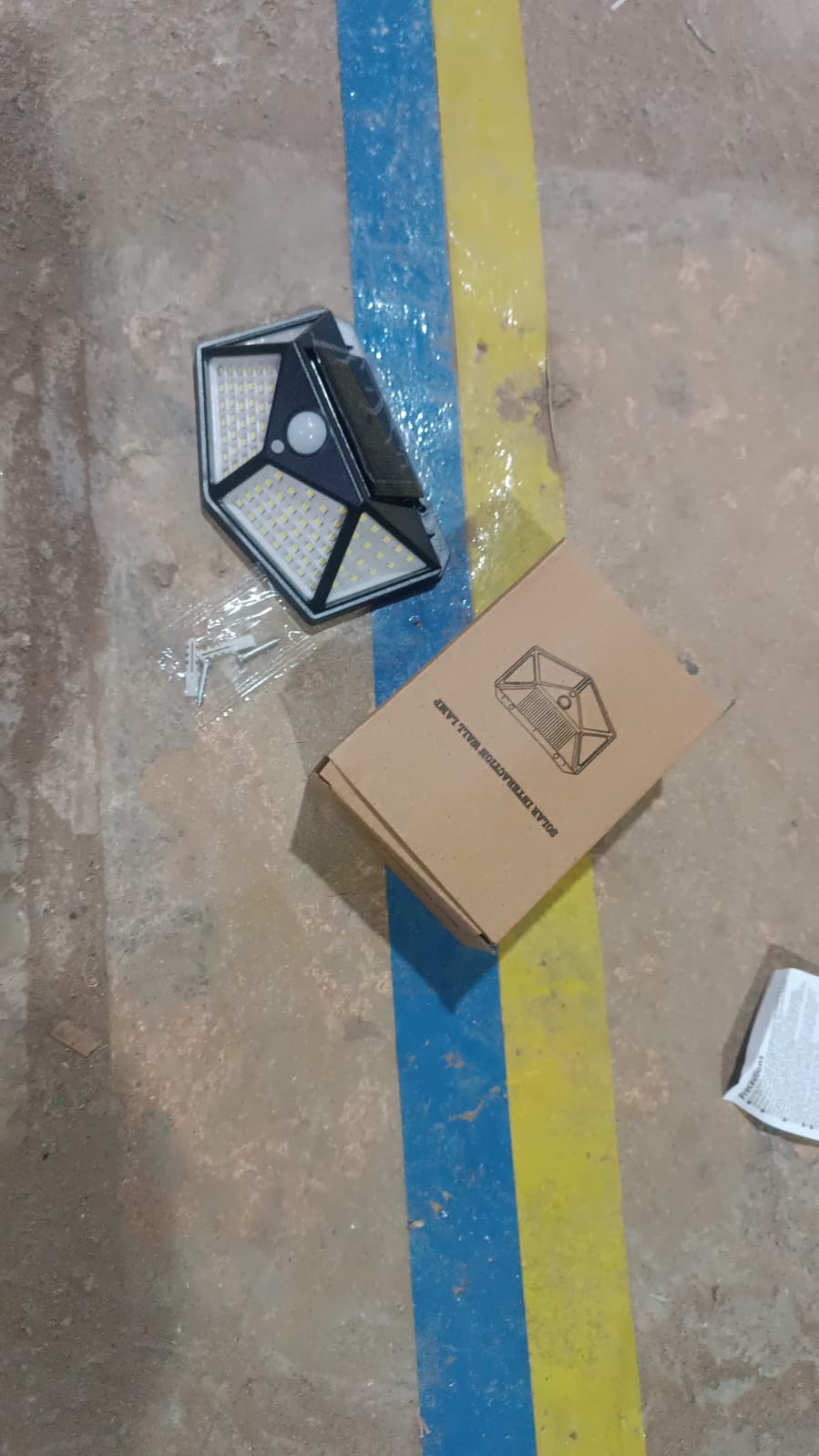 Outdoor Solar Lamp 100 LED Solar Light PIR Motion Sensor Wall Light ( 1 Pc) Your Brand