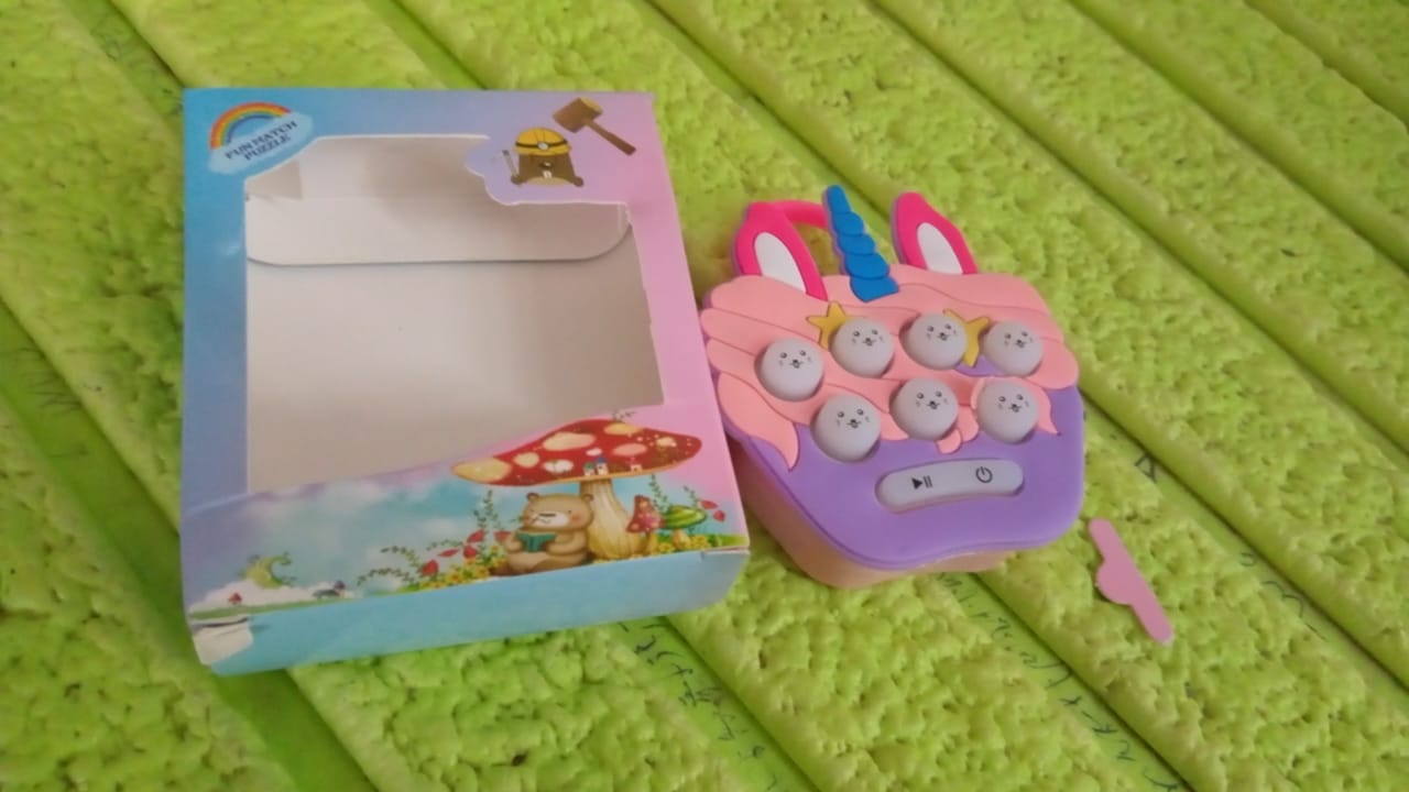 Mini Push Bubbles Game with Keychain & Music Game (1 Pc) Your Brand