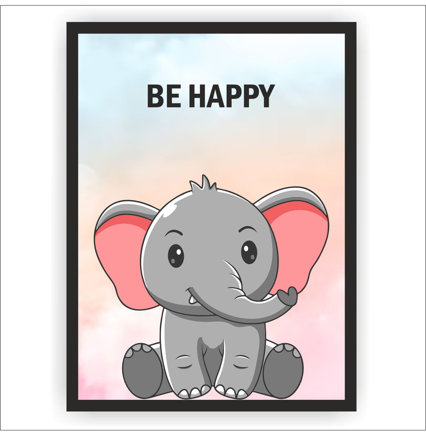 Baby Safari Animal wall art frame with Baby Name (3 Frames) shopbyte