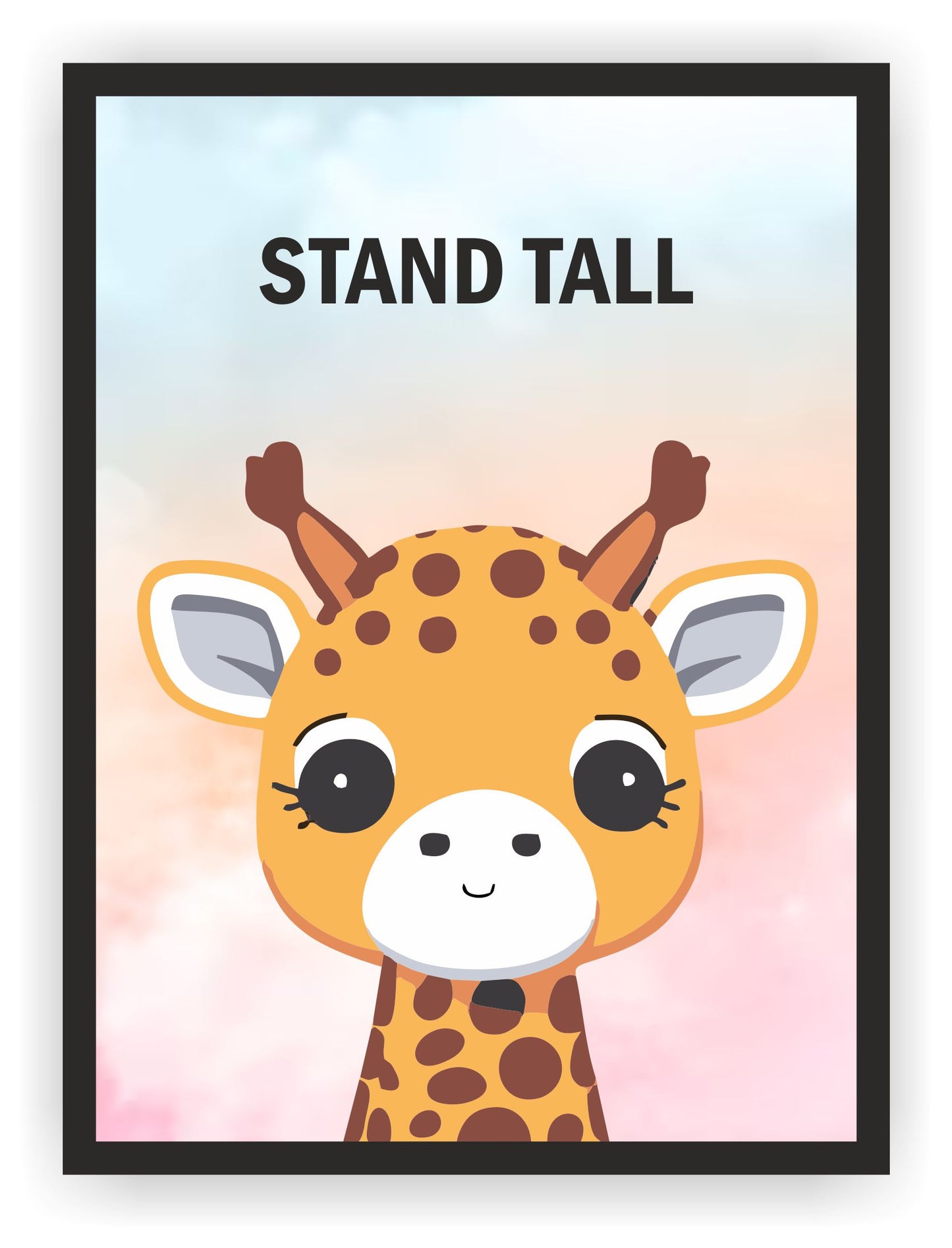 Baby Safari Animal wall art frame with Baby Name (6 Frames) shopbyte