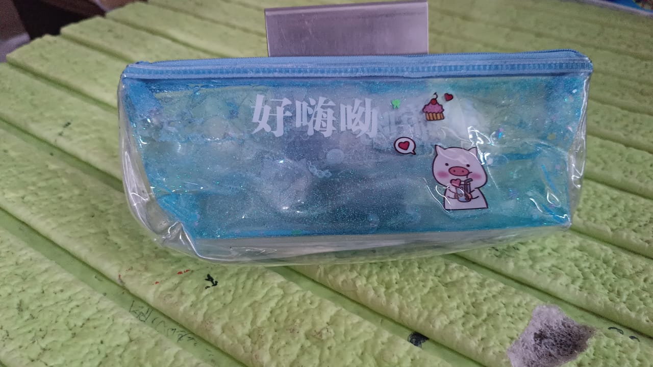 Transparent Unicorn Water Glitter Gel Pencil Zip Pouch (1 Pc) Your Brand