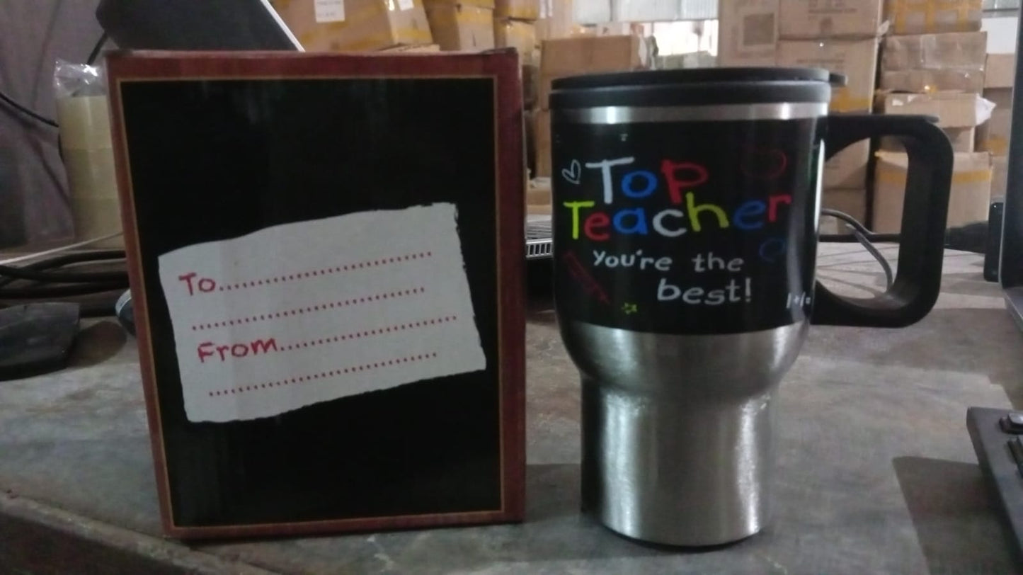 Stainless Steel Vacuum Glass Insulated Glass Coffee Cups Double Walled Travel Mug, Car Coffee Mug (With Lid & Handle) Your Brand