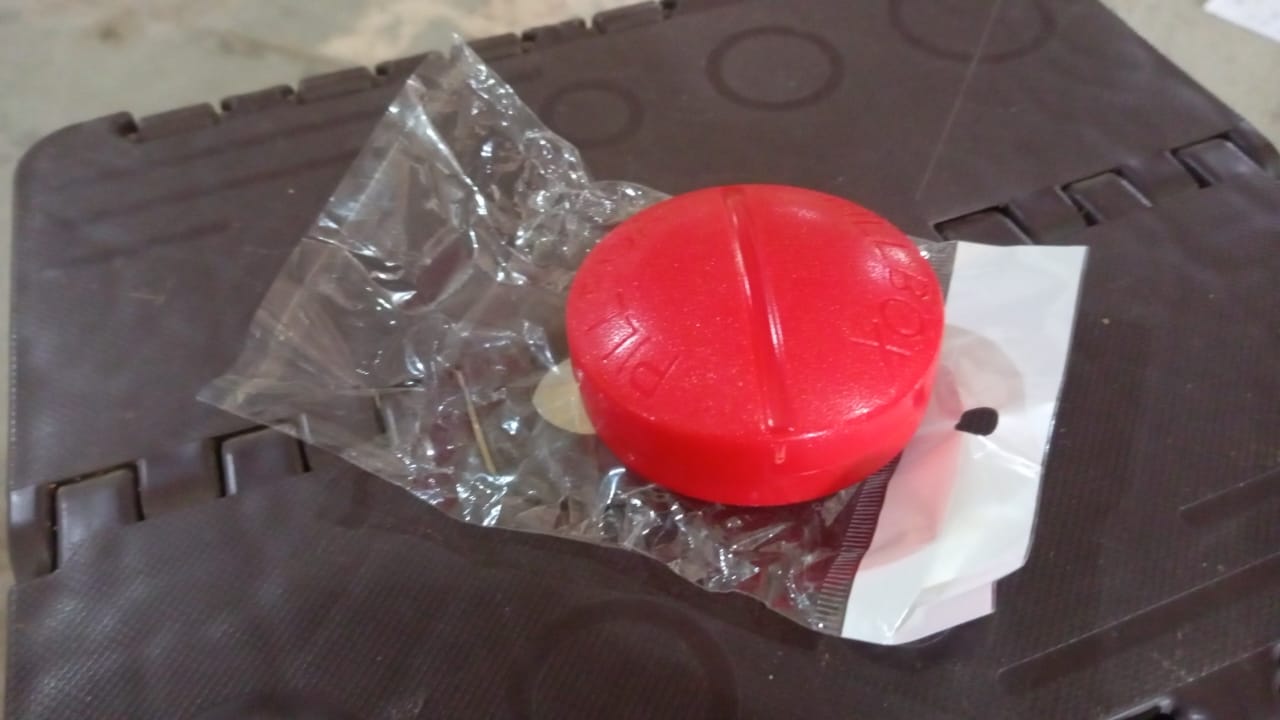 Portable Round Shape 4 Compartments Pill Box (1 Pc) Your Brand