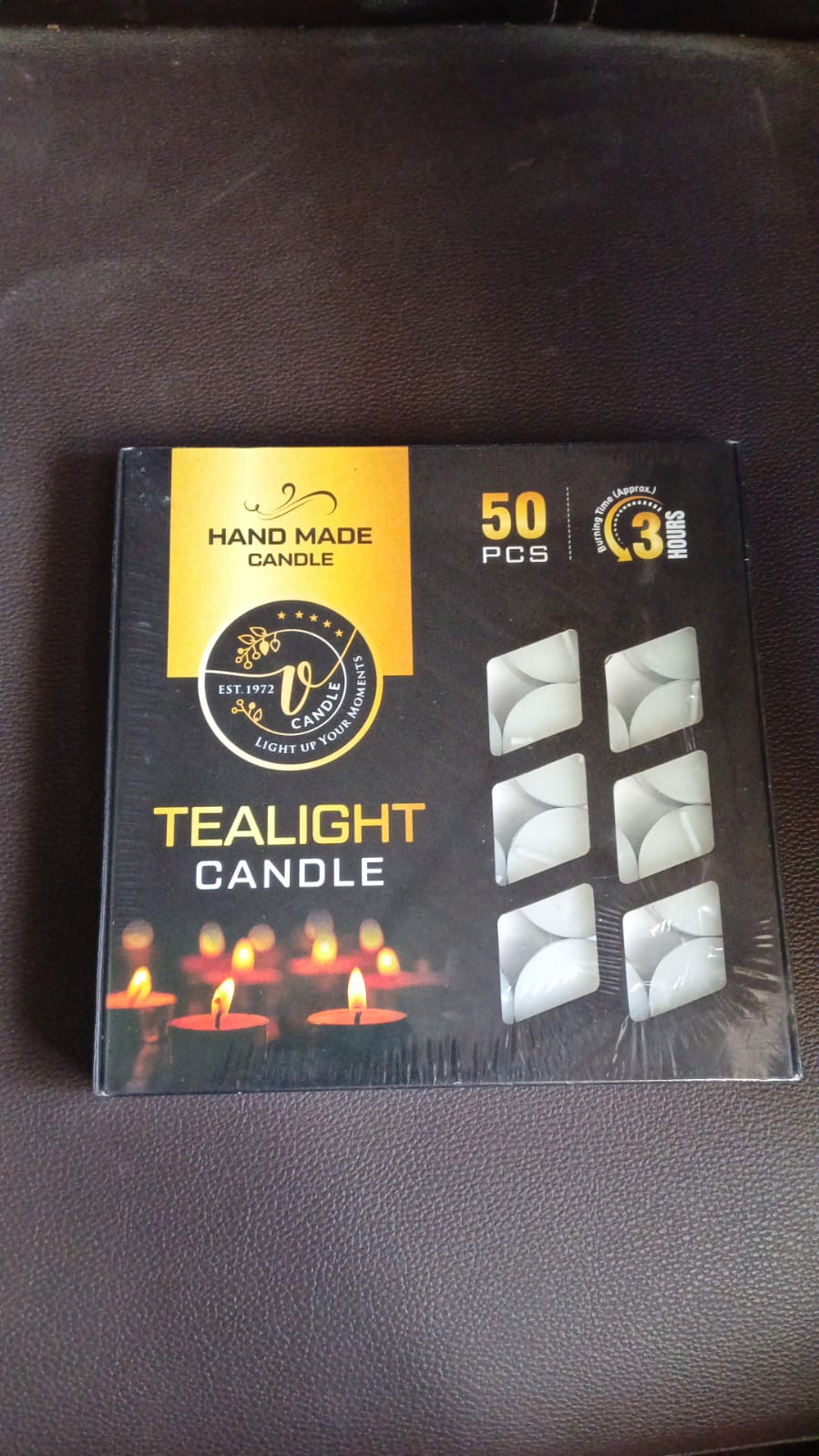 Tealight Candles Set, Smokeless Candles (50 Pcs set) Your Brand