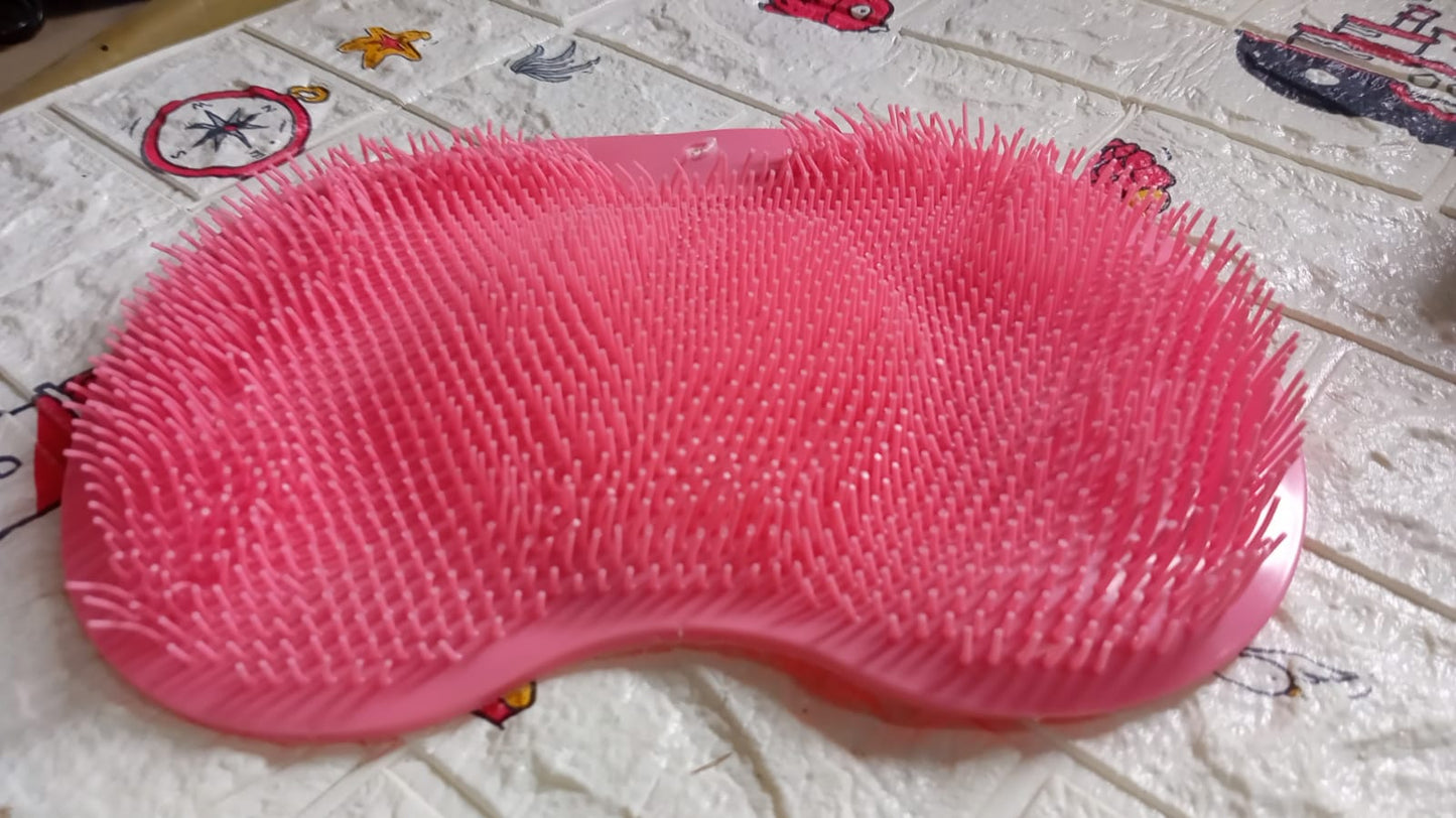 Silicone Bath Massage Cushion with Suction Cup, Shower Foot Scubber Brush Foot Bath Mat Scrubber, Anti-Slip Exfoliating Dead Skin Massage Pad Lazy Wash Feet Bathroom Mat Your Brand