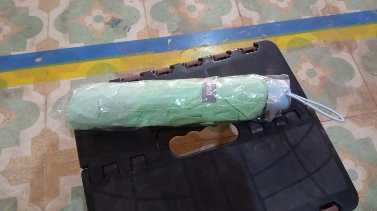 3 Fold Manual Open Umbrella | Windproof, Sunproof & Rainproof with Sturdy Steel Shaft | Easy to Hold & Carry | Umbrella for Women, Men & Kids (1 Pc) Your Brand