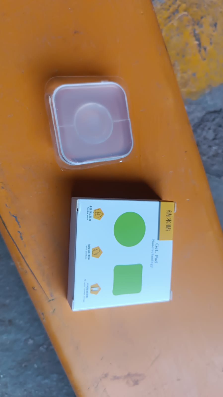 Multi Purpose Square Super Gel Pads for Holding Mobile & Spiral Cable Protector (1 Pc) Your Brand