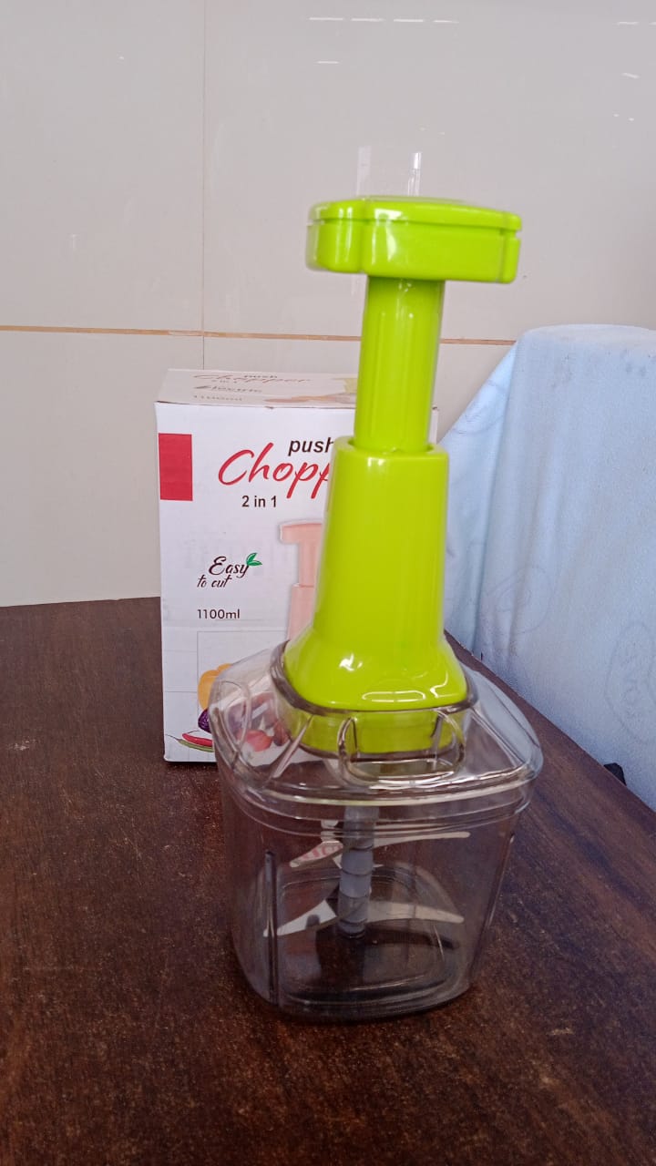 2in1 Press Vegetable Choppers for Kitchen (1100 ML) Your Brand