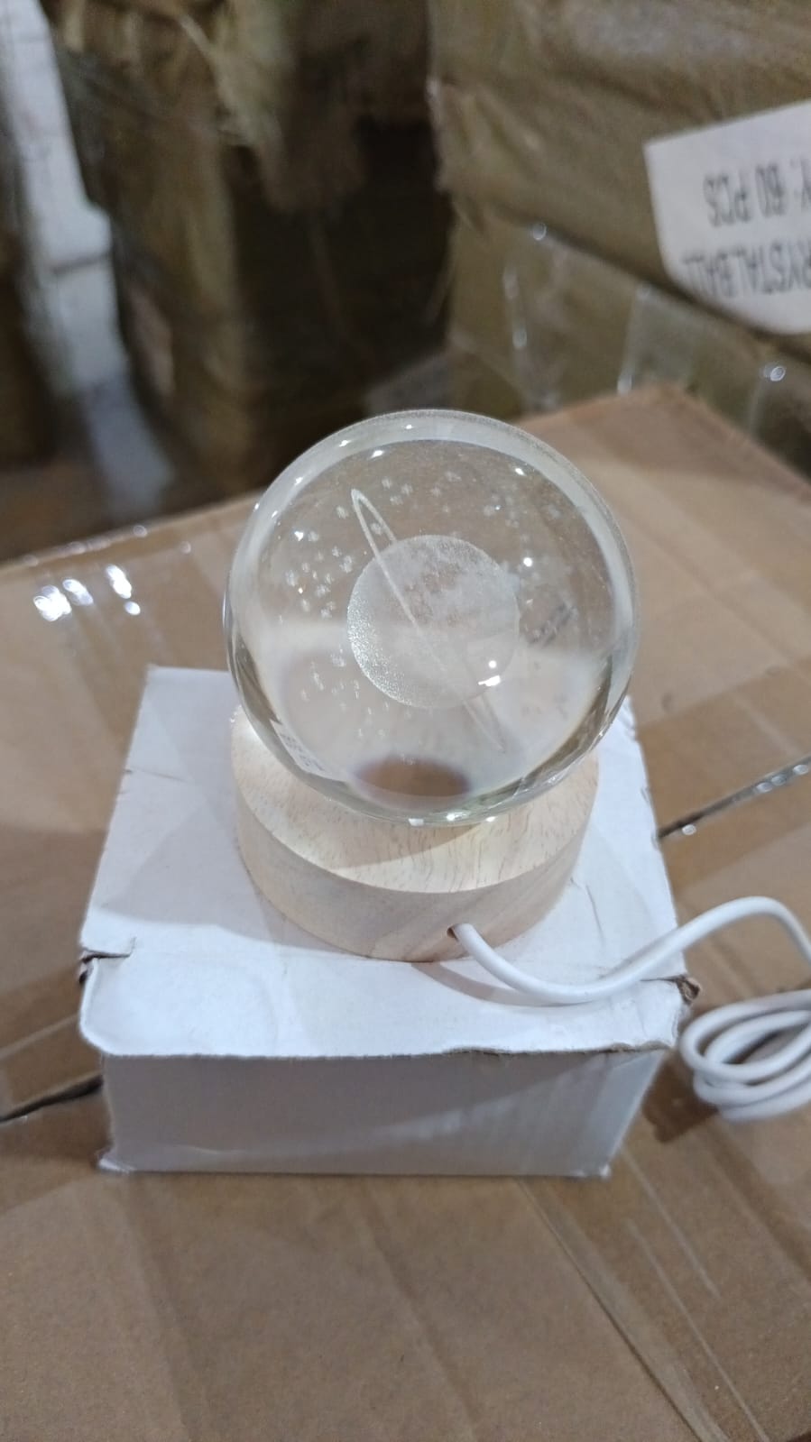 Astronaut Ball Night Light with Resin Base Decorative for Living Room Decor (1 Pc) Your Brand