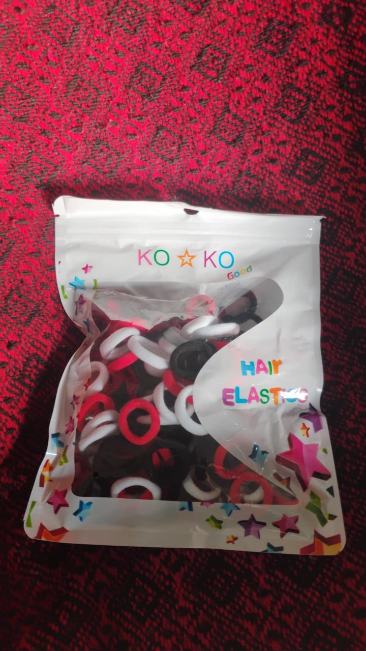 Small Hairbands Bands for Hair Rubber Bands (Pack of 50 / Multicolour) Your Brand