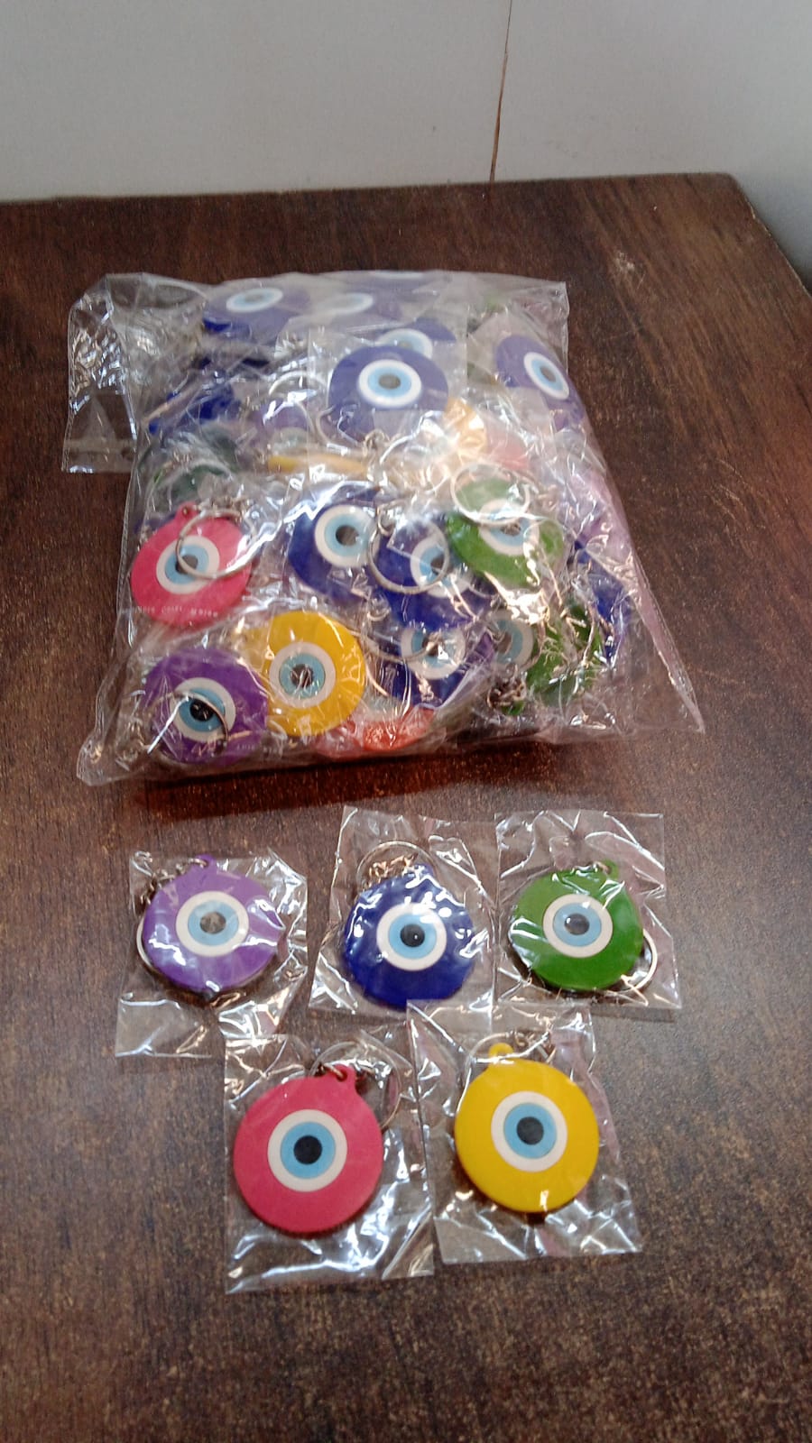 Evil Eye Rubber / Silicone Keychain (1 Pc / Mix Color) Your Brand