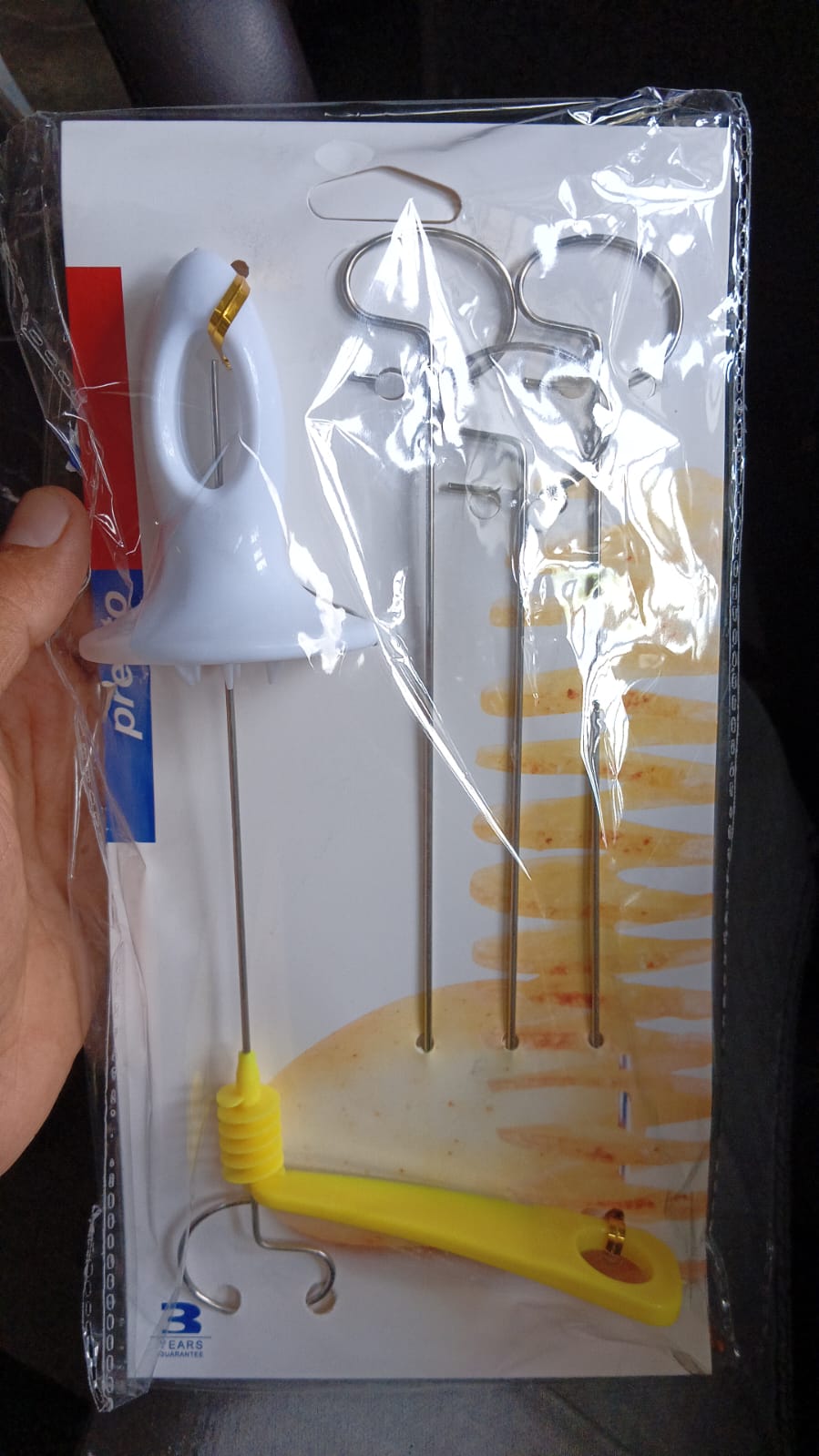 1 Set Potato Spiral Cutter, Potato Twister (4 Spits) Your Brand