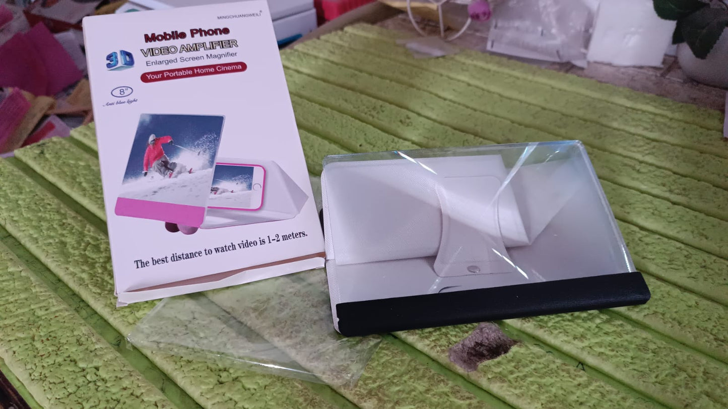 3D HD Mobile Phone Screen Magnifier Amplifier (1 Pc / 8 Inch) Your Brand