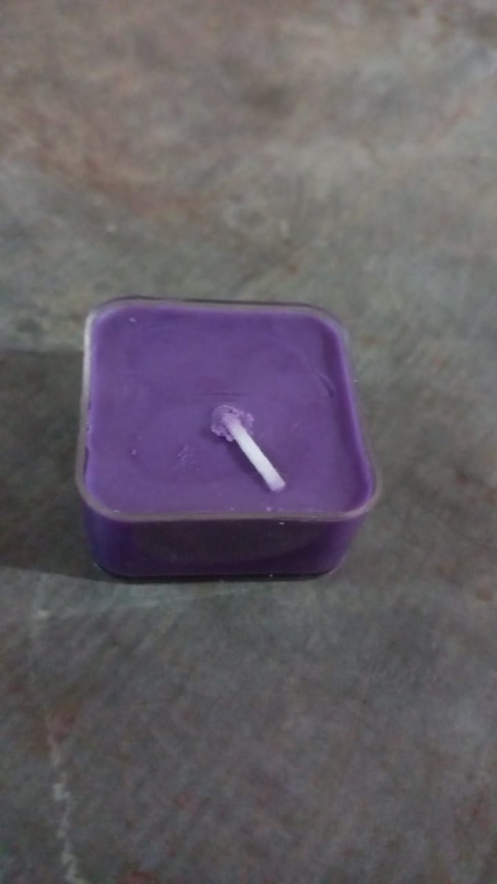 Smokeless Scented Acrylic Lavender Tealight Candles | Scented Acrylic Tealight Candle Set of 1 for Home Decoration and Celebrations | Long Burning Time Candle (1 Pc / Mix Color) Your Brand