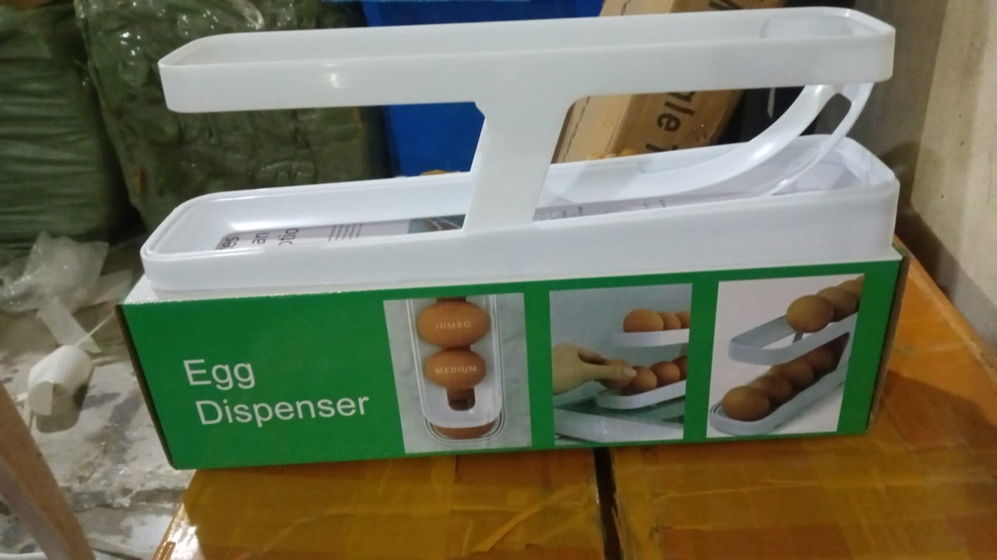 Plastic 2-Tier Rolling Egg Dispenser For 12-14 Eggs (1 Pc) Your Brand