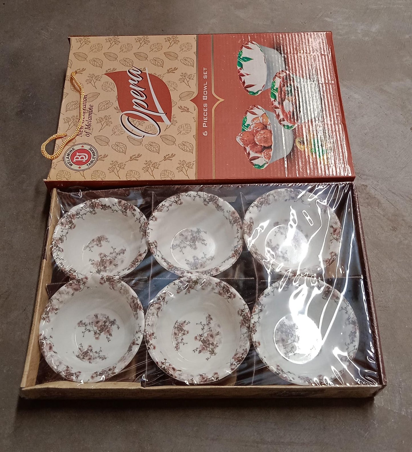 Opera High Quality Plastic Ice-Cream Bowl, Home & Kitchen Bowl for Sundae, Sweets, Snacks, Fruit, Pudding, Nuts or Dip, Serving Bowls (Set of 6 pc) Your Brand