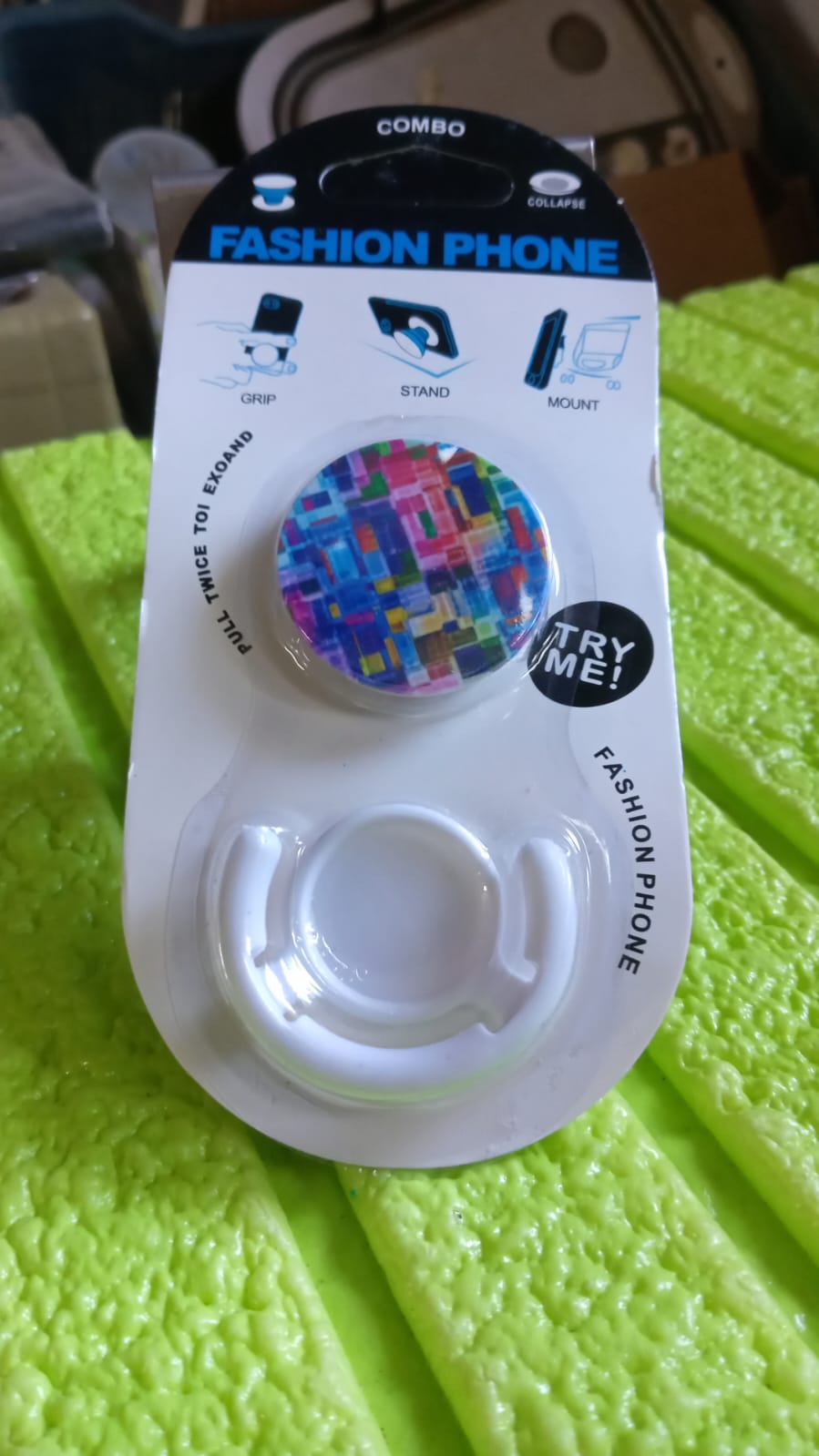 Fashion design pop up mobile phone grip holder smart phone bracket, Phone Stand & Grip with popclip car mount flowers pasley Your Brand