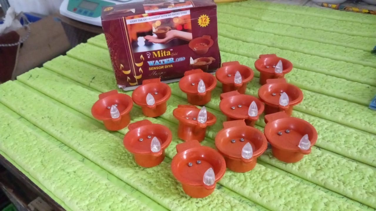 Water Sensor Diyas for Diwali Decoration (12 Pcs Set) Your Brand