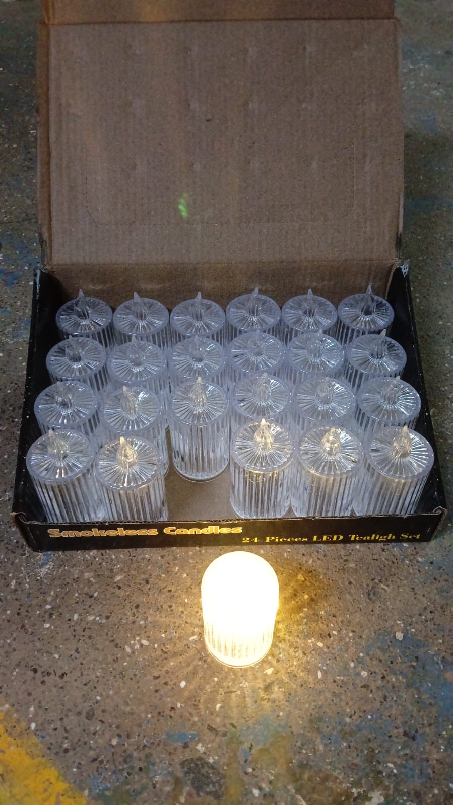 Flameless and Smokeless Decorative Candles LED Tea Light (24 Pcs Set) Your Brand