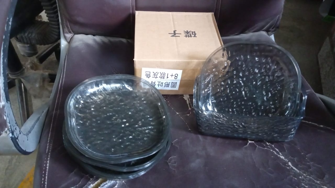 Plastic Household Plates Dinner Plates Dish Tray Skewer Bone Plate Set (9 Pcs Set) Your Brand