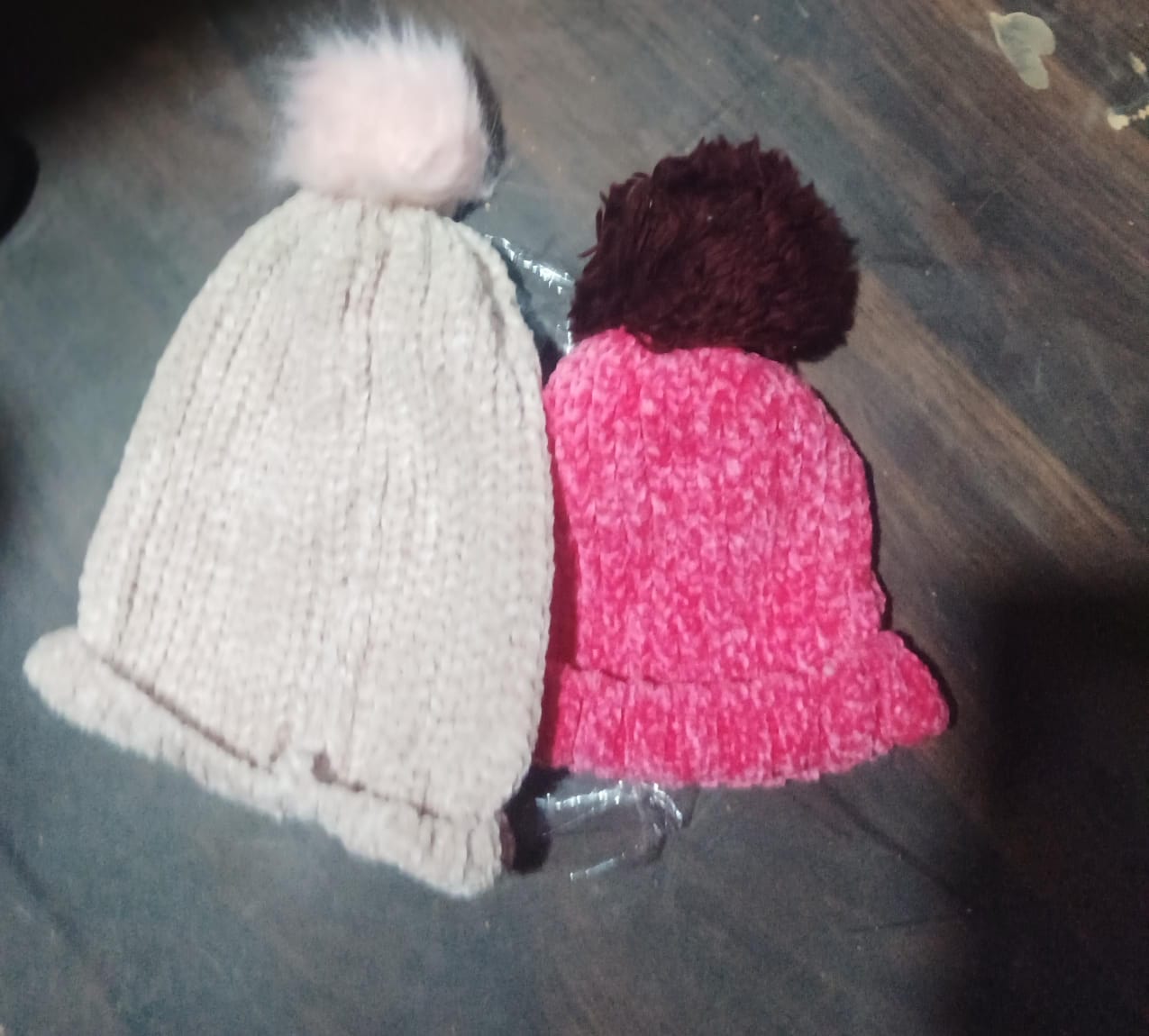 Soft Winter Cap, Woolen Inside Fur Beanie Cap (1 Pc / Mix Design & Color) Your Brand