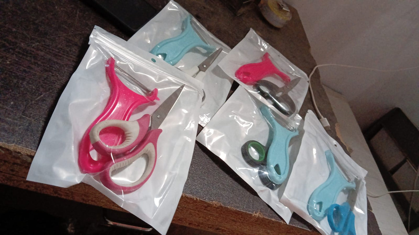 Stainless Steel Kitchen Scissors & Multipurpose Peeler (2 Pc Set / Mix Design Scissor & Peeler) Your Brand