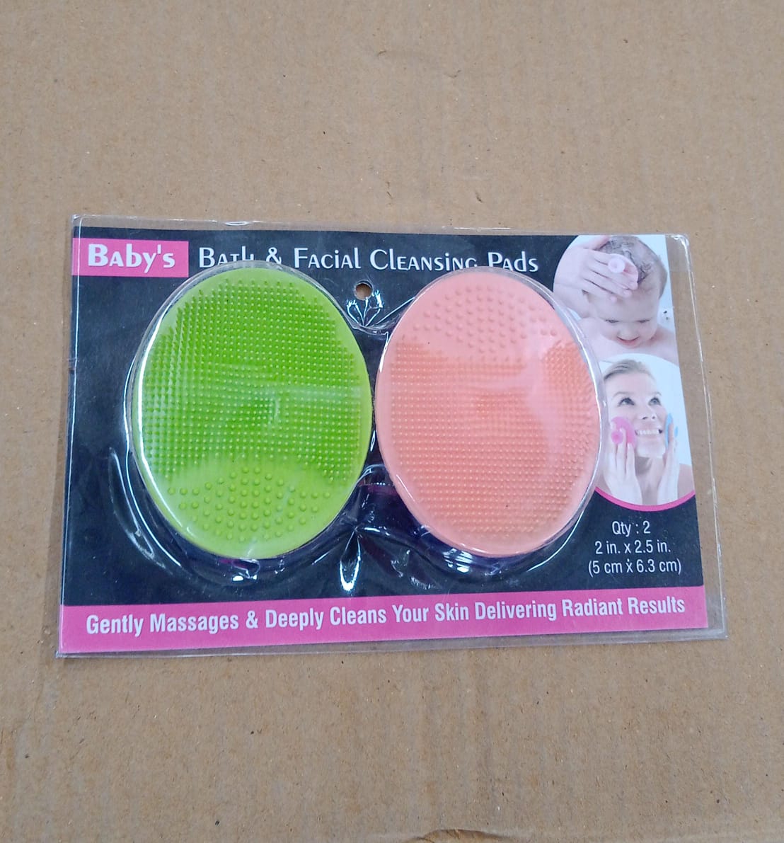 Bath & Facial Cleansing Brush, Soft Silicone Face Scrubber (2 Pc Set) Your Brand