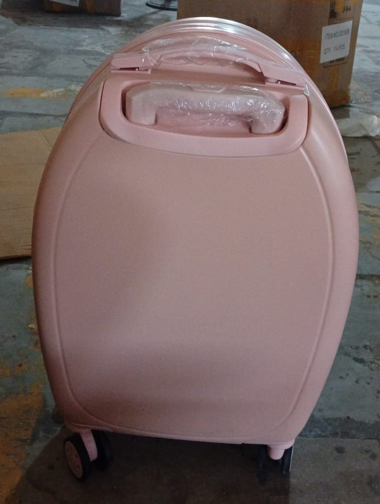 17849 Suitcase For Kids, Girls Green Small Cabin Hard Cover Holiday Carry On Trolley with Extendable Handle, Children's Luggage, Trolley Rolling Luggage for Toddlers Men Woman (Mix Color) Your Brand