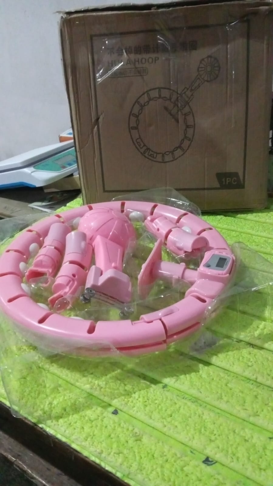 Smart Fitness Hula Hoops with Spinning Ball and Intelligent Counter (1 Pc/ With Brown Box) Your Brand