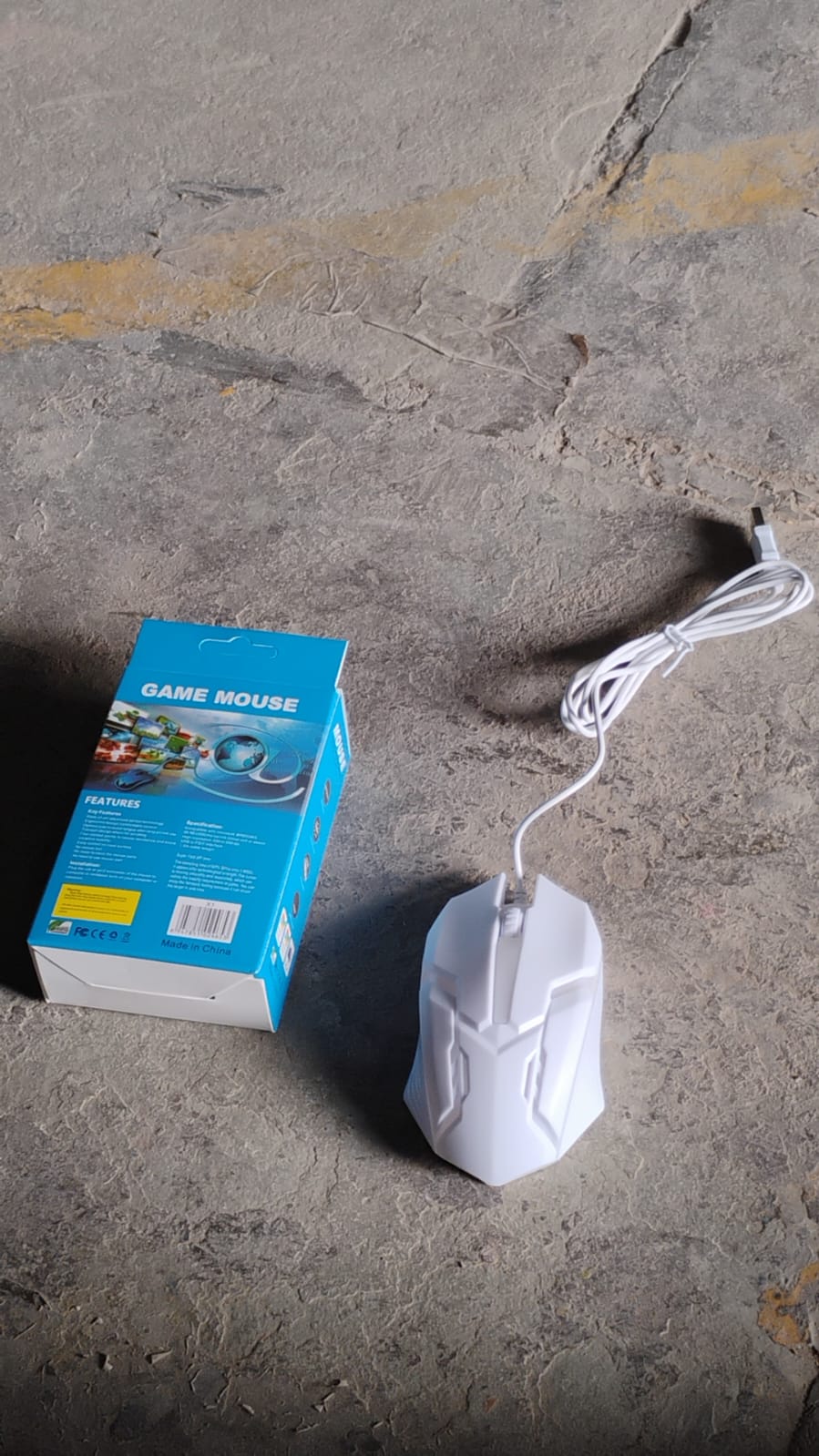 USB Wired Mouse, Gaming Mouse Colorful / Lighting Luminous (1 Pc / Wihte) Your Brand