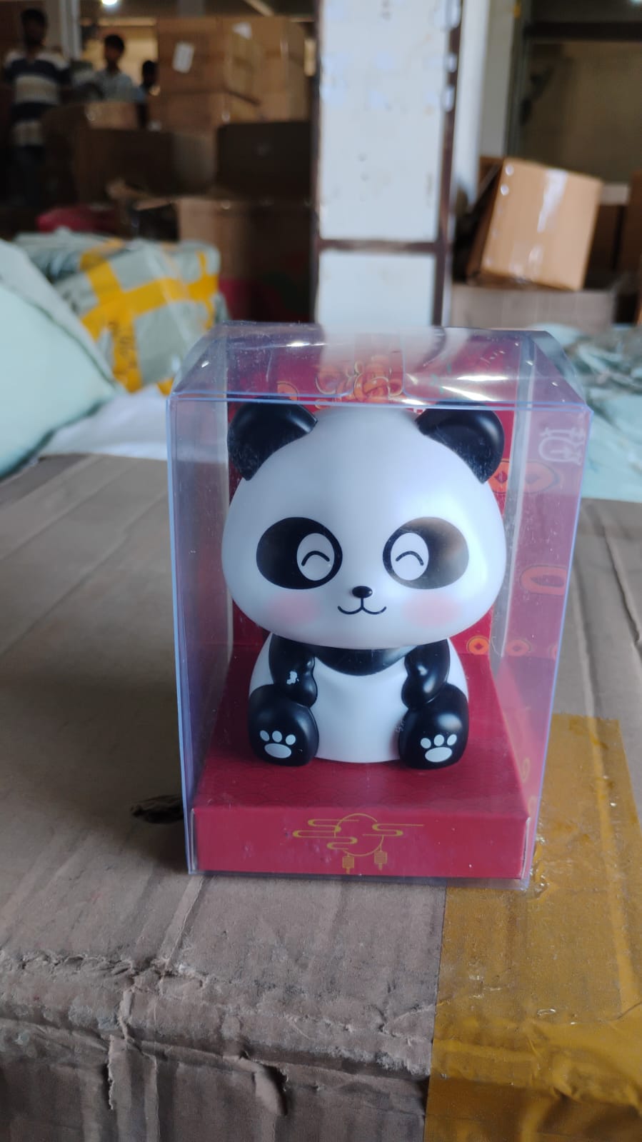 Car Decoration Solar Power Moving Head Panda Statue Creative (1 Pc) Your Brand