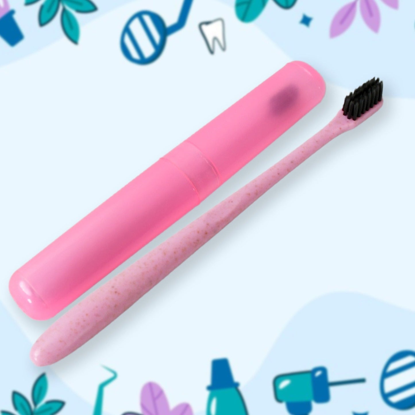 Soft Toothbrush With Toothbrush Cover Cleaner Scraper for Men and Women, Kids, Adults Plastic Toothbrush Cover / Case / Holder (1 Pc / Mix Color) Your Brand