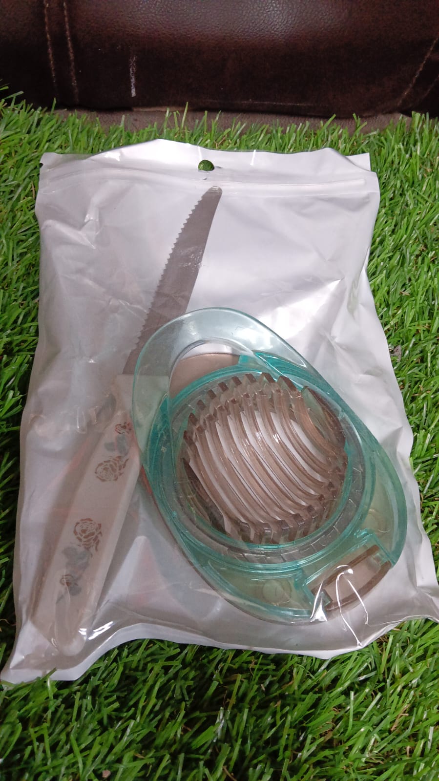 Stainless Steel, Egg Slicer & Knife (2 Pc Set) Your Brand