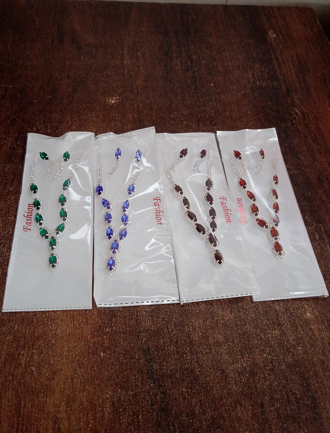 Necklace and Earrings Set Wedding Jewelry Set (1 Set / Mix Color) Your Brand