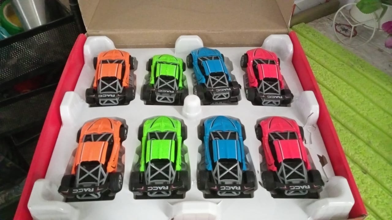 Mini Pull Back Racing Car Widely Used By Kids & Children (8 Pcs Set / Mix Color) Your Brand