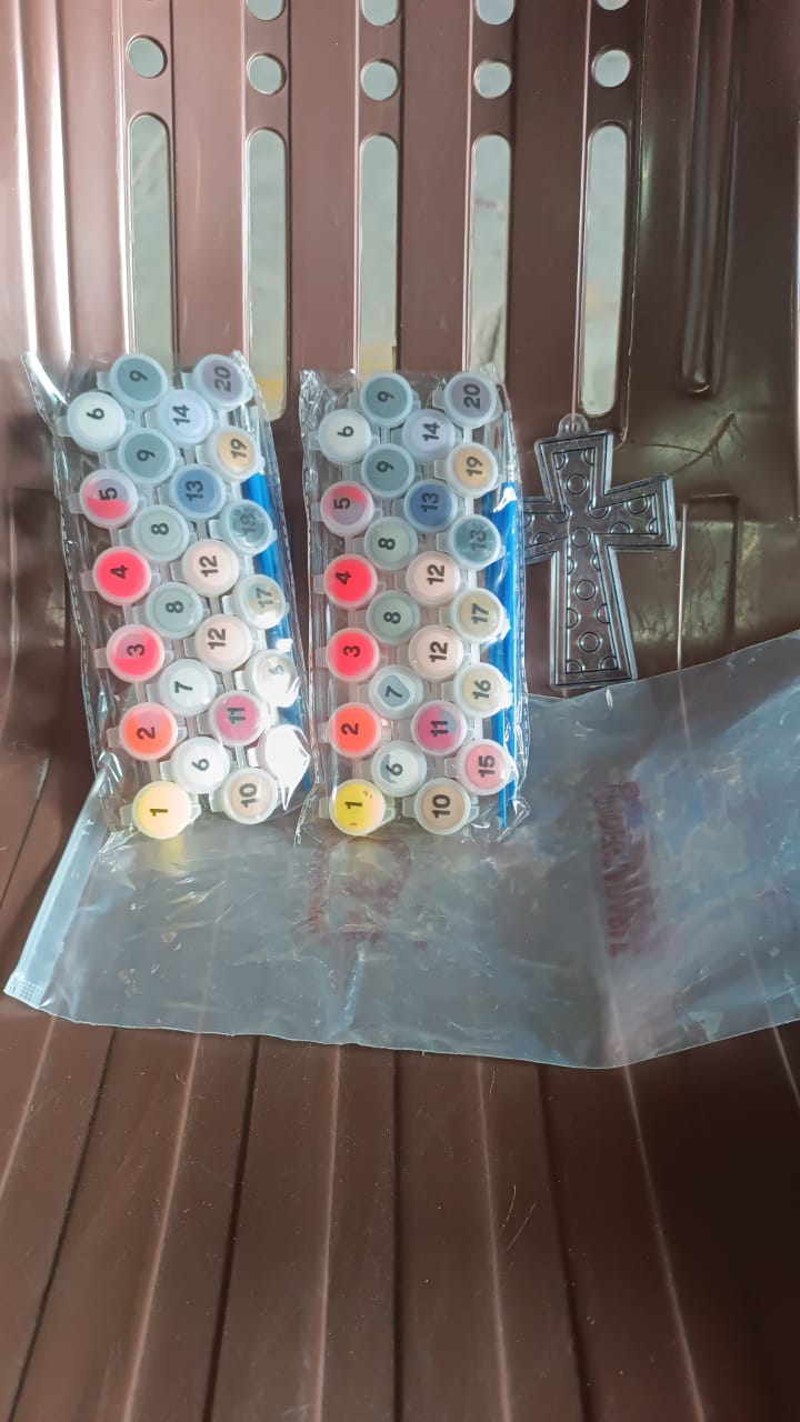 Paint by Number Kits 2 Set 20 Number Color, 6 paint brushes (2 Set) Your Brand