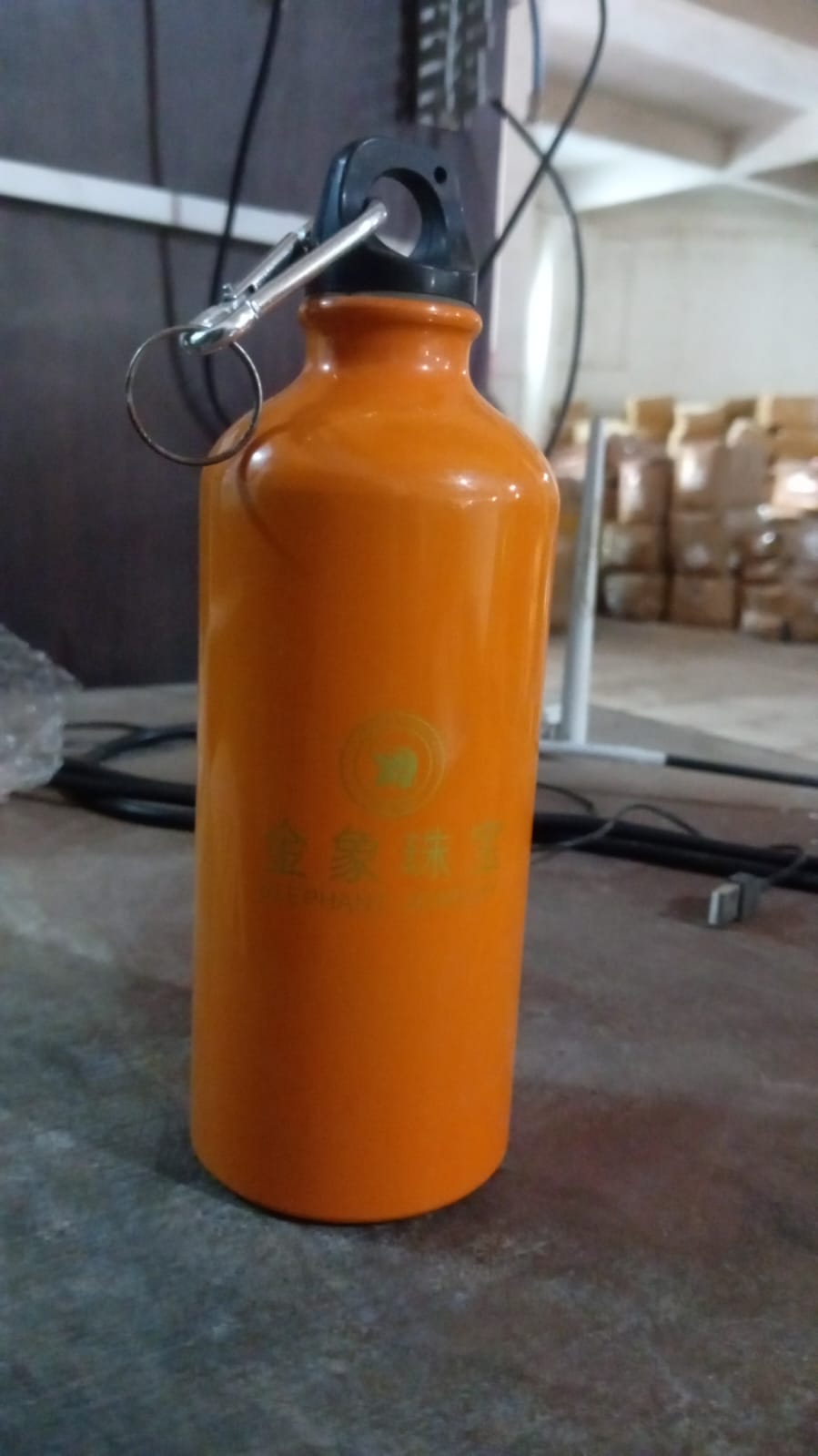 Aluminium Sports Water Bottle, 1 Pc (Capacity 400 ML Approx) Your Brand