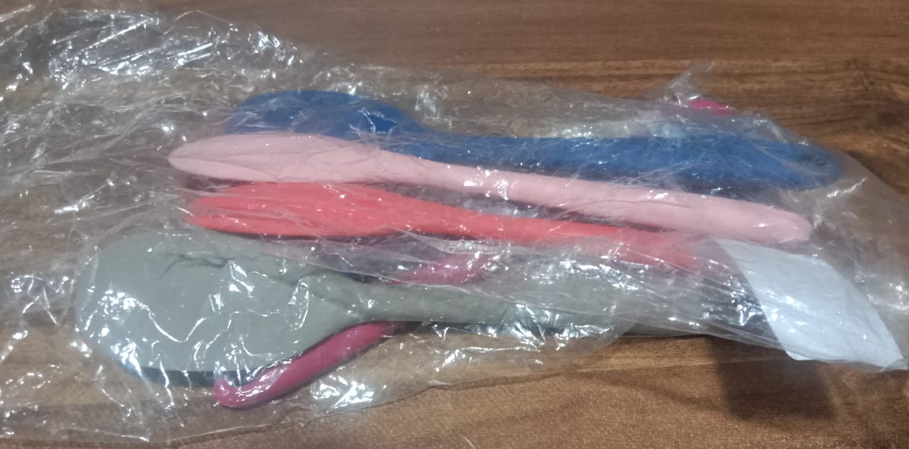 Multipurpose Silicone Spoon, Silicone Basting Spoon Non-Stick Kitchen Utensils Household Gadgets Heat-Resistant Non Stick Spoons Kitchen Cookware Items For Cooking and Baking (6 Pcs Set) Your Brand