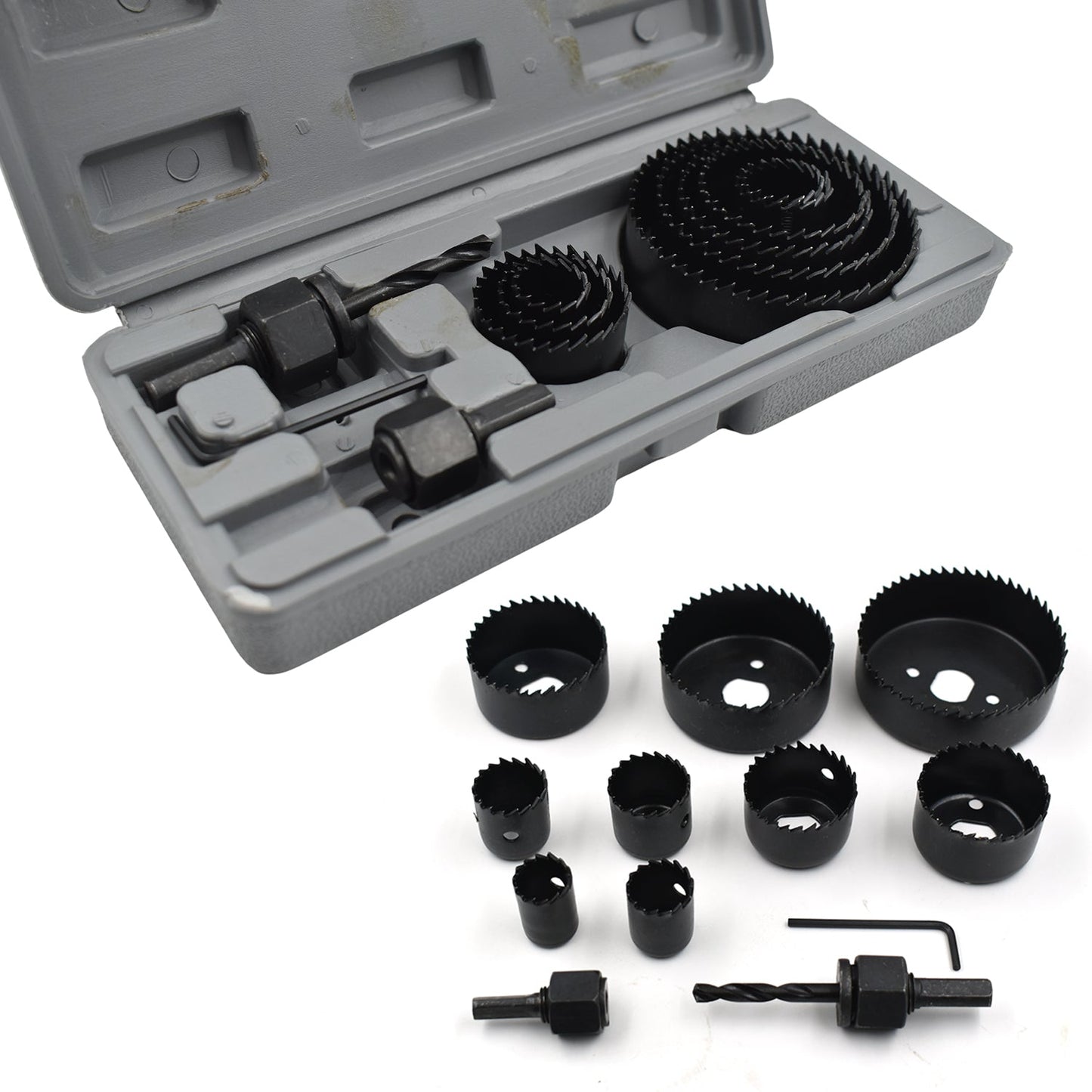 0415 -12 Pcs 19-64mm Hole Saw Kit Wukusy