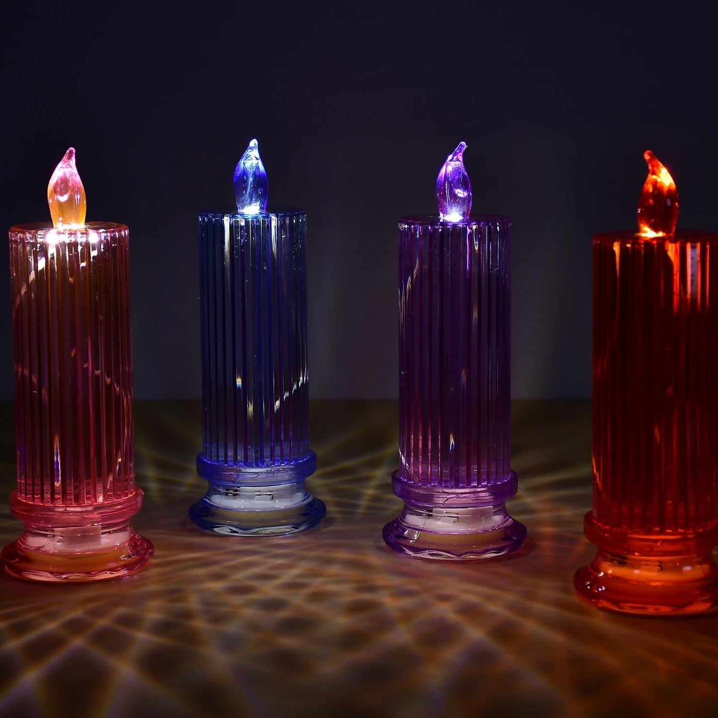 Big Simple Candles for Home Decoration, Crystal Candle Lights (Multicolor) Your Brand