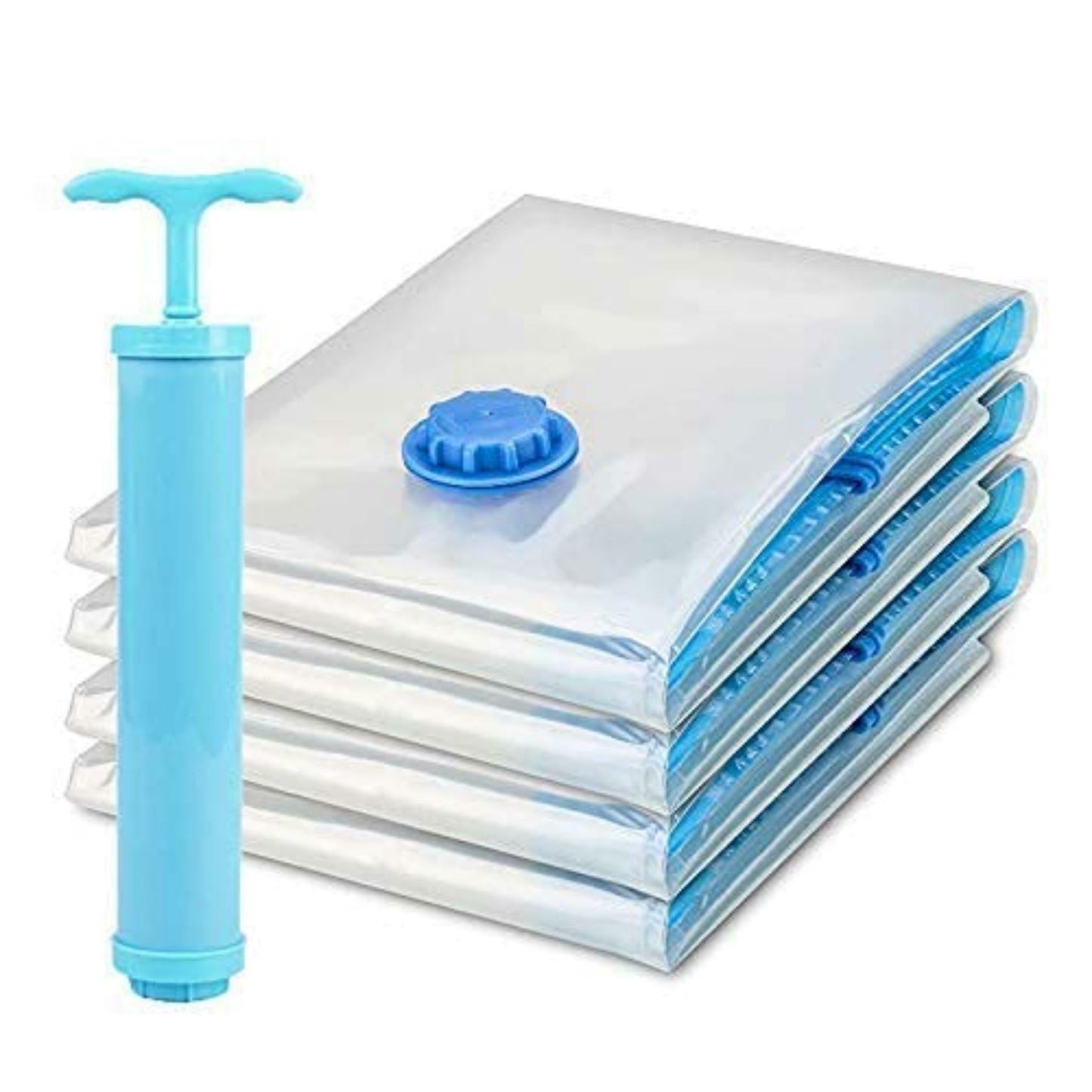 RMB Vacuum Bag – Space Saver Compression Sealer Bags with Manual Pump (Pack of 5) shopbyte