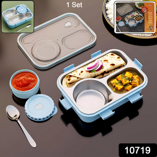Premium Stainless Steel Compartment Lunch Box 1 Set