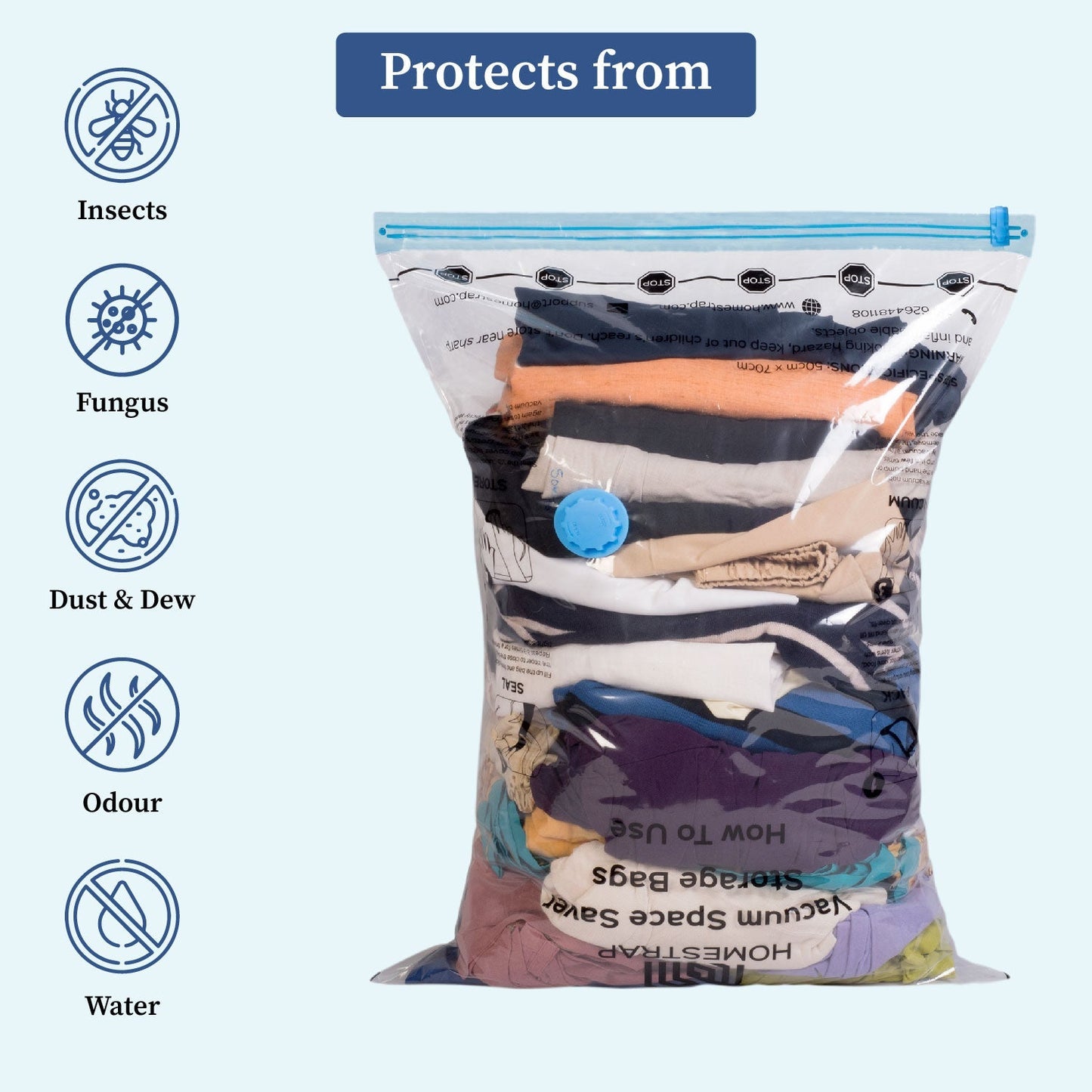 Vacuum Bag | Space Saver Compression Bags with Free Vacuum Pump shopbyte