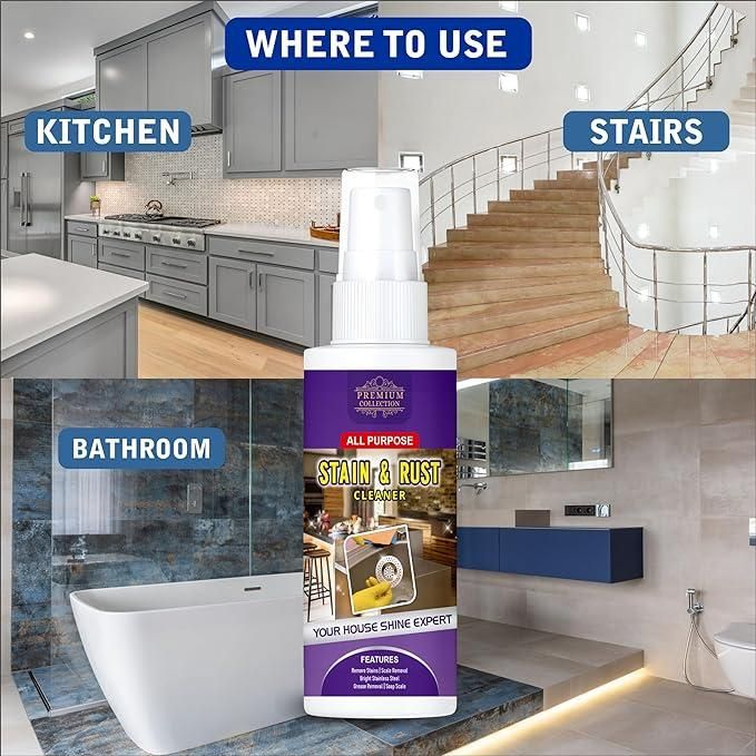 Multipurpose Stain & Rust Remover Spray for Cleaning & Protection From Dust 200ml (Pack of 2) Roposo Clout