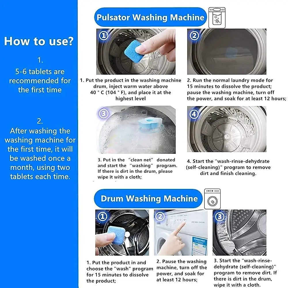 Washing Machine Deep Cleaner Tablets shopbyte