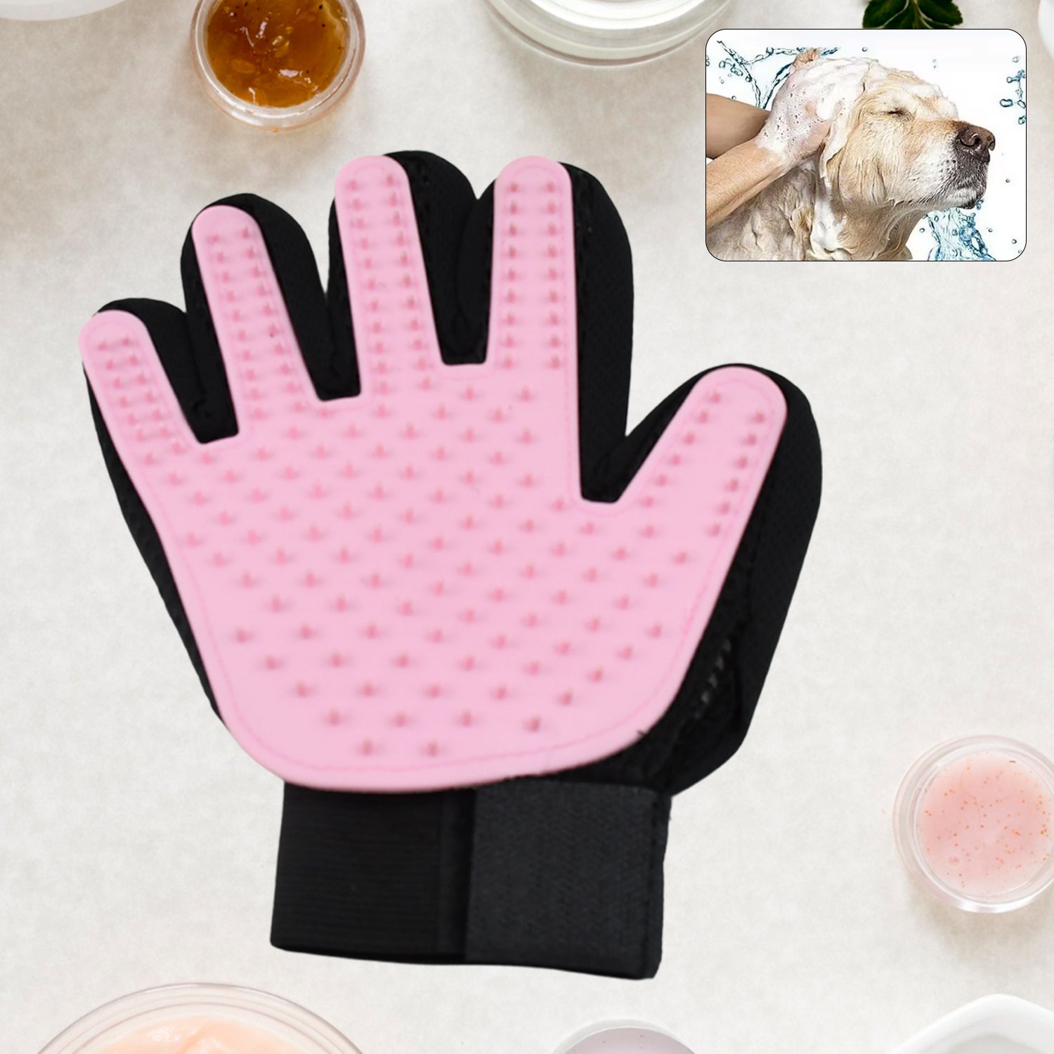 Pink  Gloves, Gloves Bathing Tool (1 Pc) Your Brand