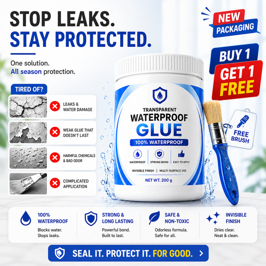 Transparent Waterproof Glue (Pack Of 2) + FREE BRUSH Dropdash