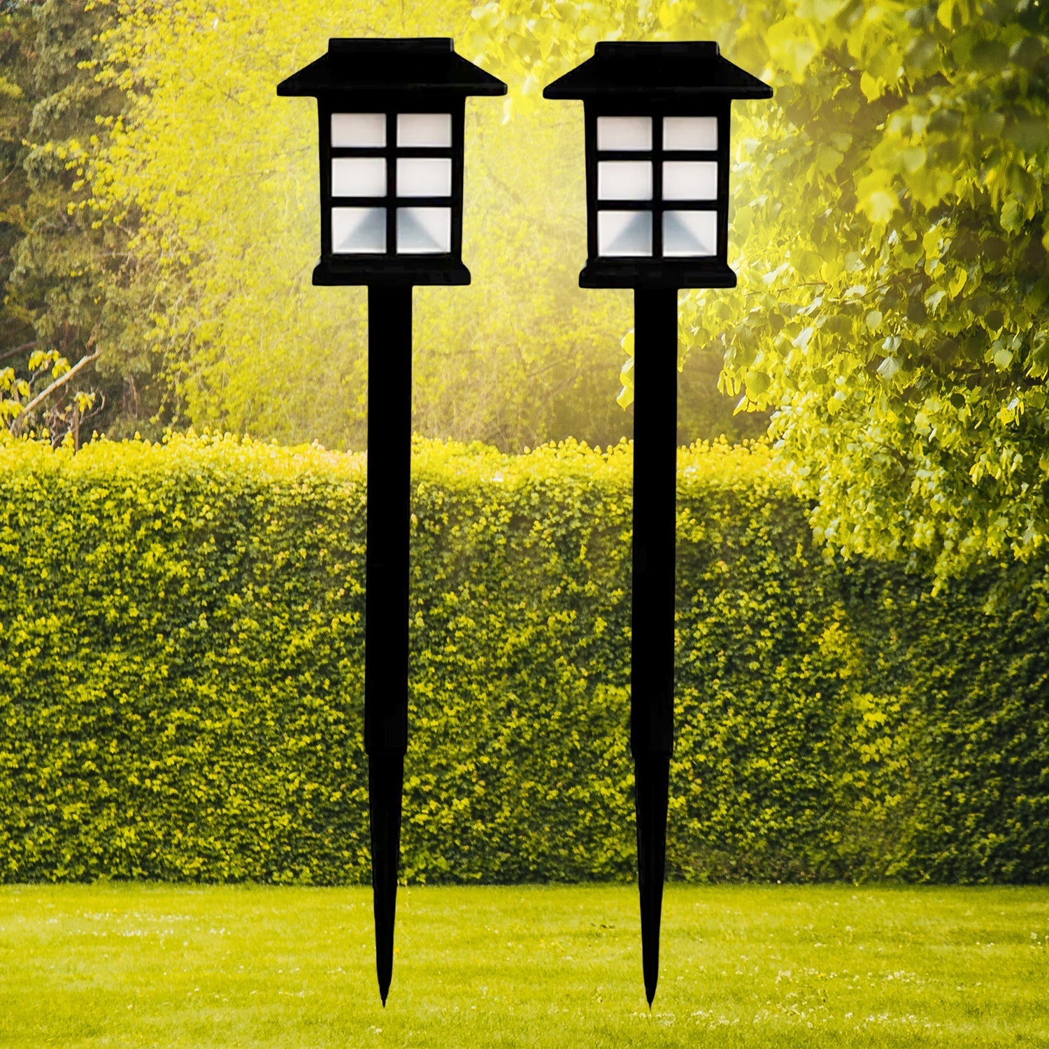 Solar Garden Lights, Outdoor Solar Landscape Lights, Waterproof Outdoor Solar Lights Walkway for Patio, Lawn, Yard, and Landscape (Pack of 2) Your Brand