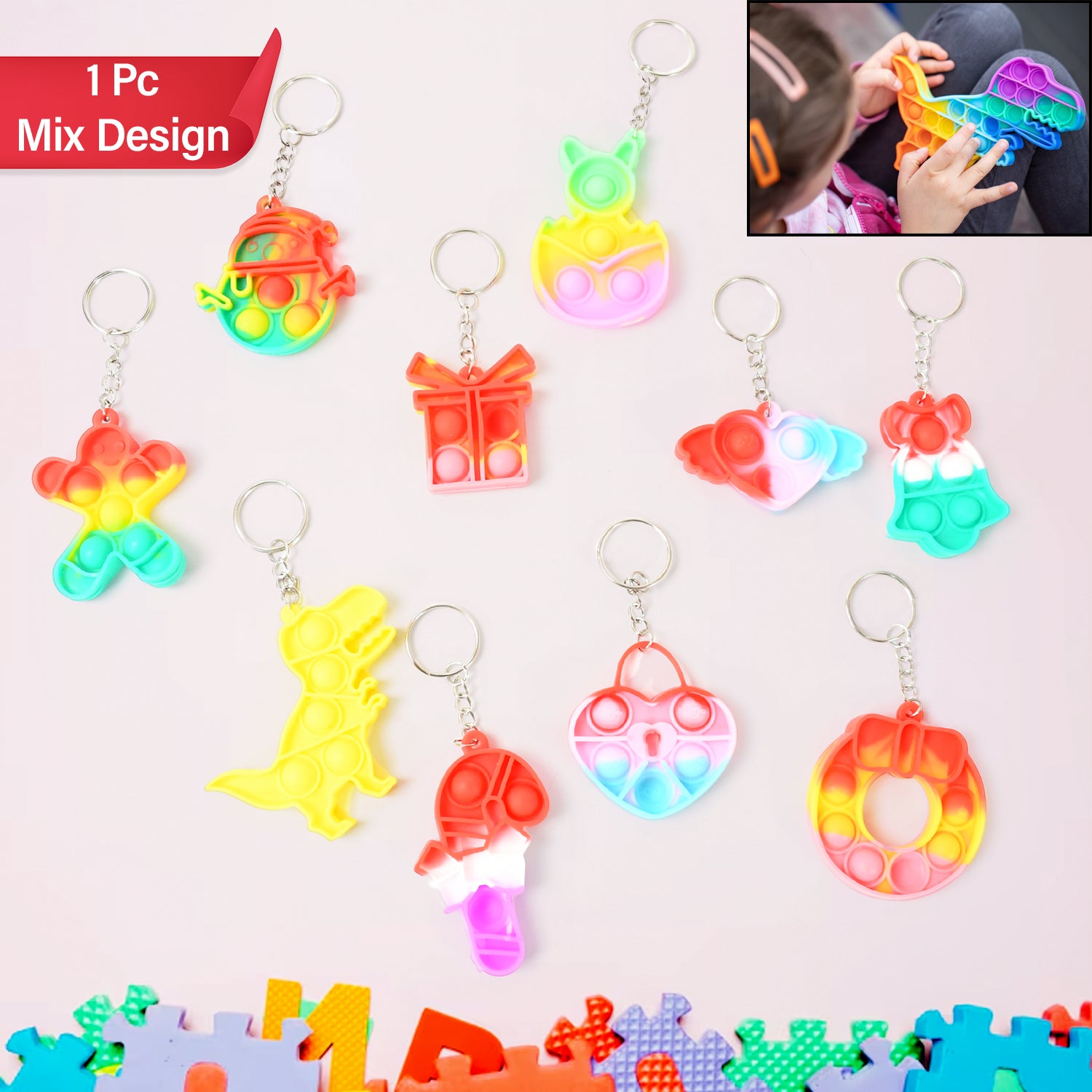Buy Compact Silicone Keychain Toys for Kids – shopbyte