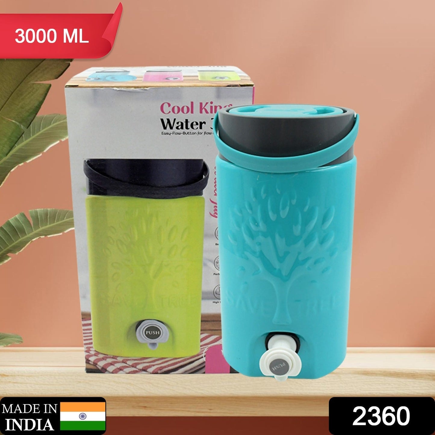 Insulated Water Jug with Tap (3000ml): Leakproof, Travel Cooler Your Brand